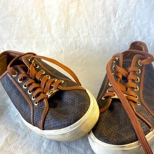 COPY - Michael Kors Boerum Women's Shoes Size 11 M Brown White MK Signature Lac…